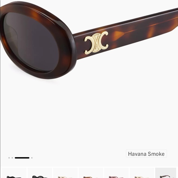 Celine Triomphe 52mm oval sunglasses acetate - Picture 2 of 6